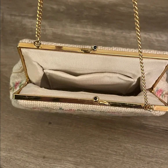 Vintage Floral Needlepoint Purse - Picture 5 of 12